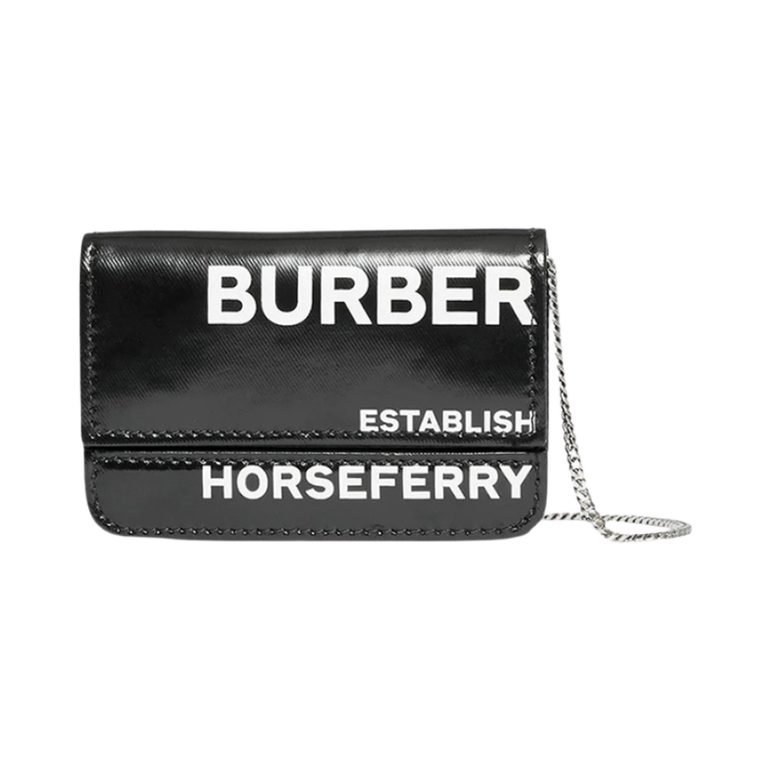 버버리 호스페리 프린트 체인 카드 케이스 블랙(Burberry Horseferry Print Chain Card Case Black) - 1