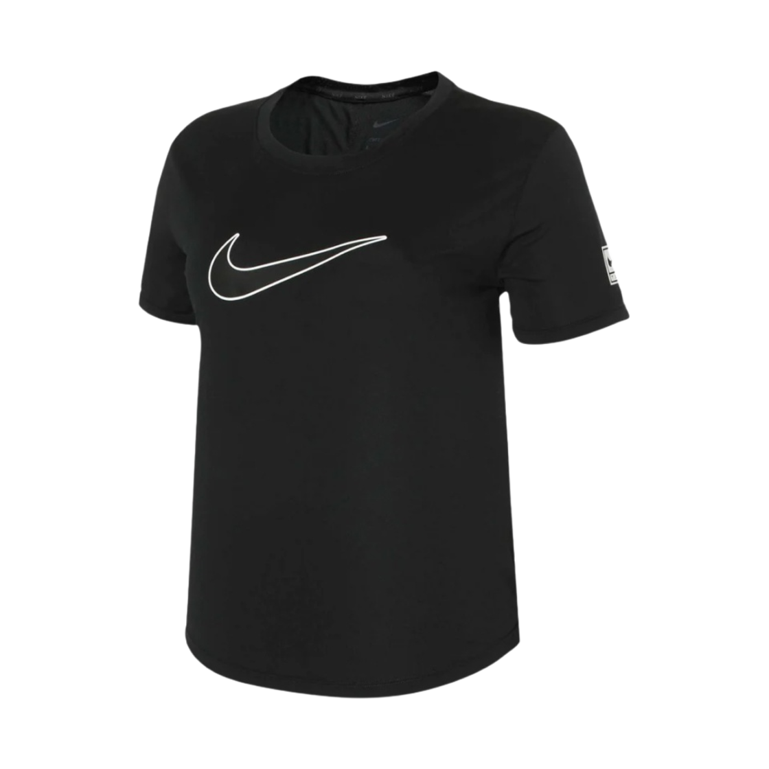 (W) 나이키 러닝 티셔츠 블랙 - US/EU((W) Nike Running T-Shirt Black - US/EU) - 1