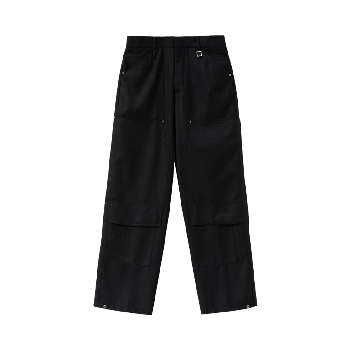 W243PT06901B Wooyoungmi Double Knee Wool Pants Black - 24FW