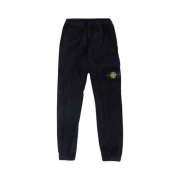 (Kids) Stone Island 30603 Wappen Patch Cargo Pants Black - 23FW