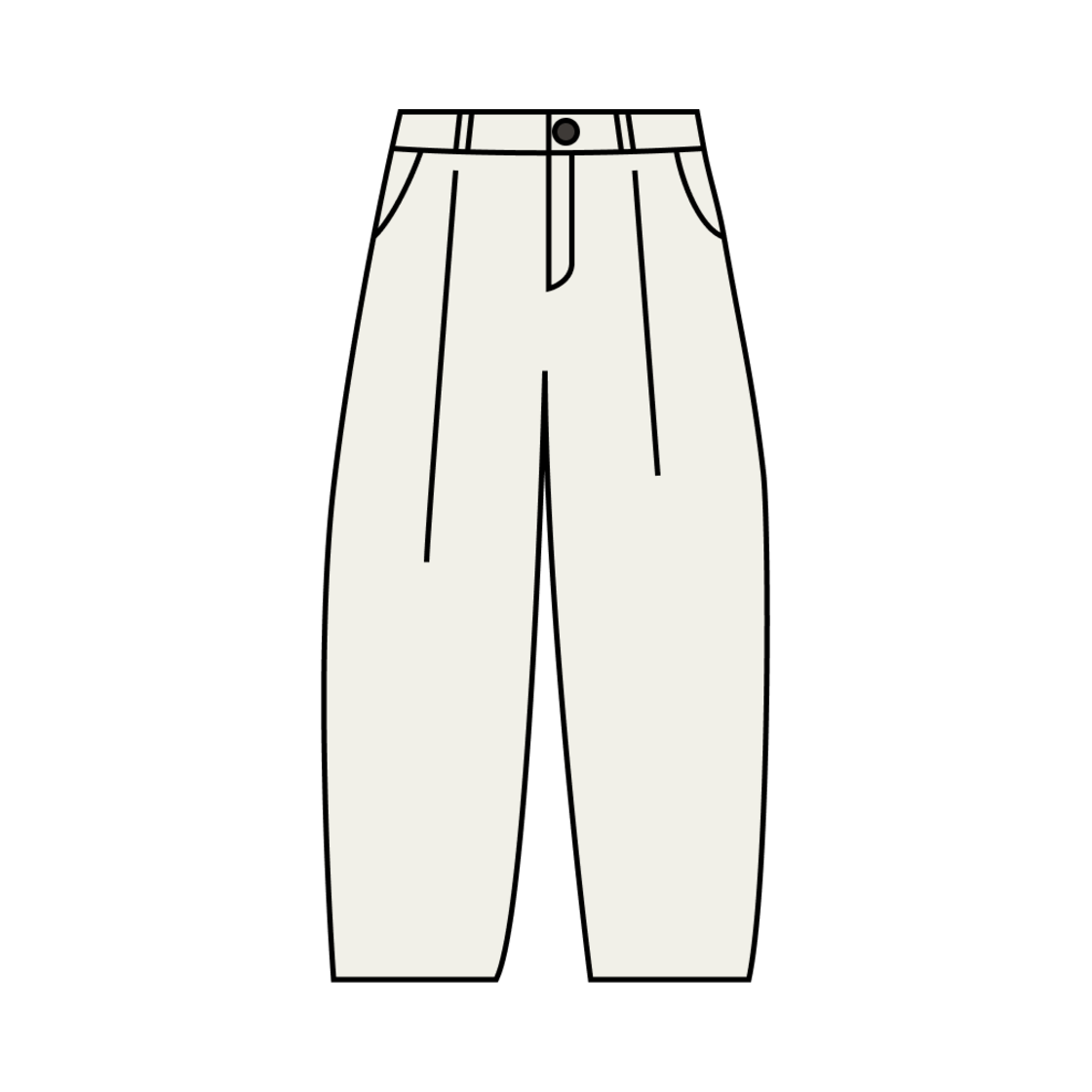 475318-30 (W) GU Corduroy Barrel Leg Pants Natural - KR