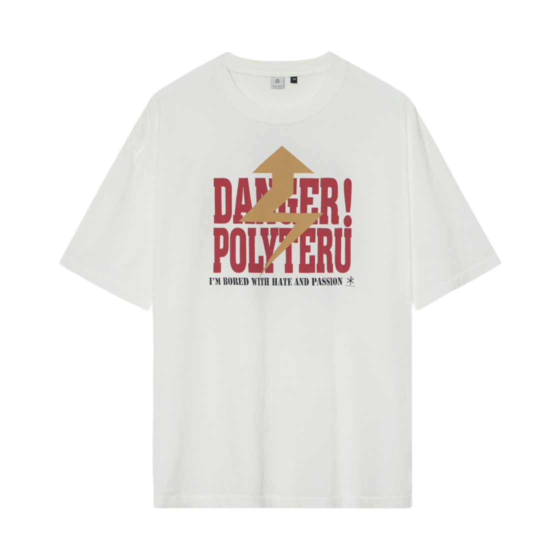 PL4LTS0910E9 Polyteru 1/2 Graphic T Shirt (Band Tour Tee) Plain Ver. White - 대표 이미지 #1