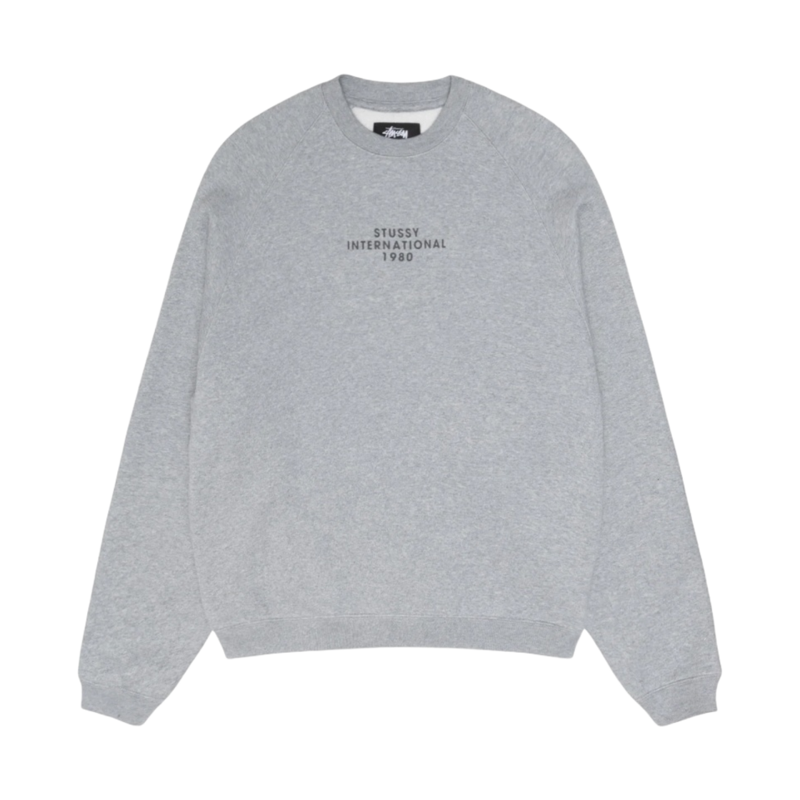 118552 Stussy Raglan Sleeve Crew Grey Heather