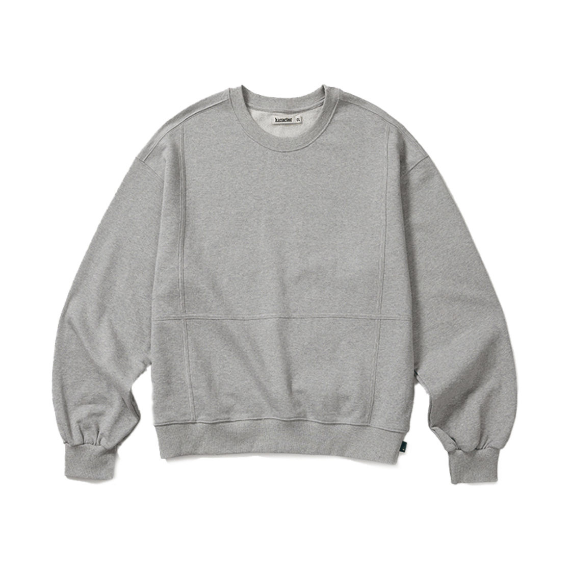 카락터 크럼플 스웨트셔츠 멜란지 그레이(Karactor Crumple Sweatshirt Melange Gray)