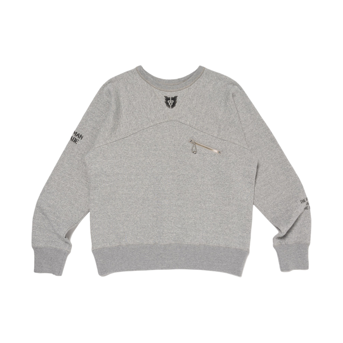 HM28CS008 Human Made Crewneck Sweatshirt Gray