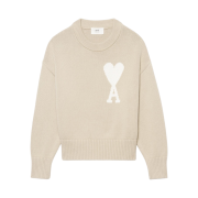 AMI de Coeur Oversize Sweater Beige White - 22SS