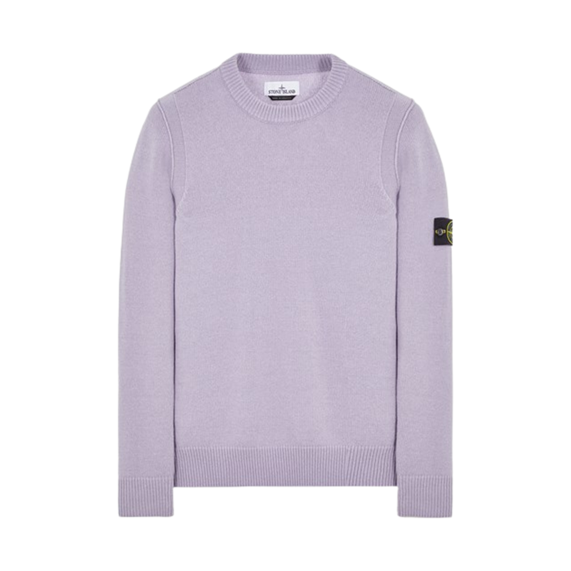 스톤 아일랜드 508A3 램스울 크루넥 니트 라벤더 - 23FW(Stone Island 508A3 Lambswool Crewneck Knit Lavender - 23FW) - 1