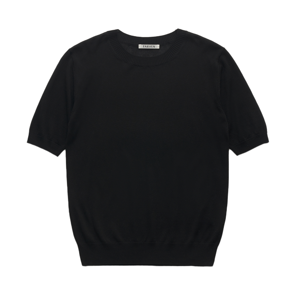 FV25B_KN04BK000 FARVEN [16Gauge] Tencel Silk Knit Black