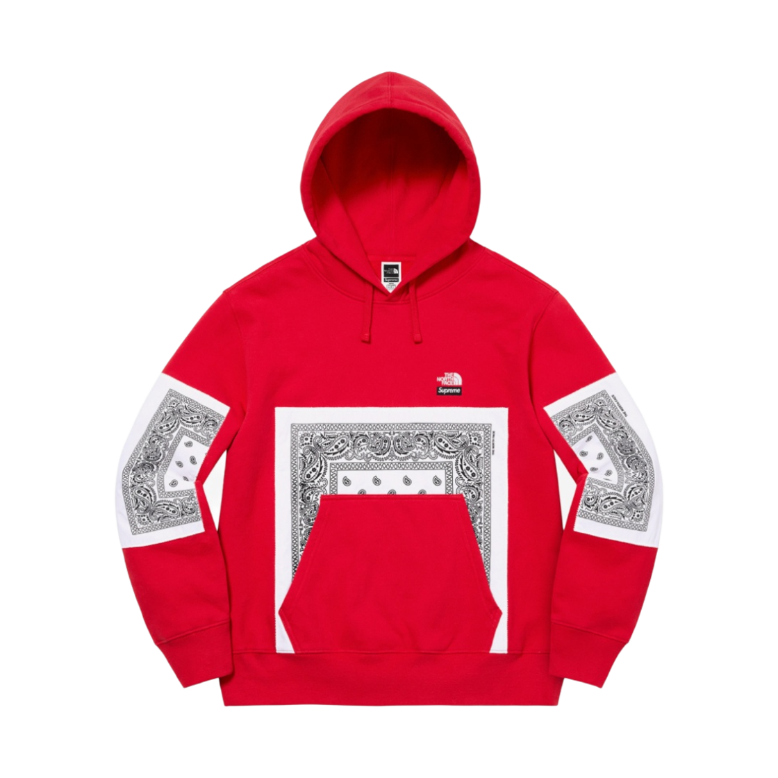 NF0A7WXC682 Supreme x The North Face Bandana Hooded Sweatshirt Red - 22SS