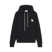 Maison Kitsune Chillax Fox Patch Hooded Sweatshirt Black
