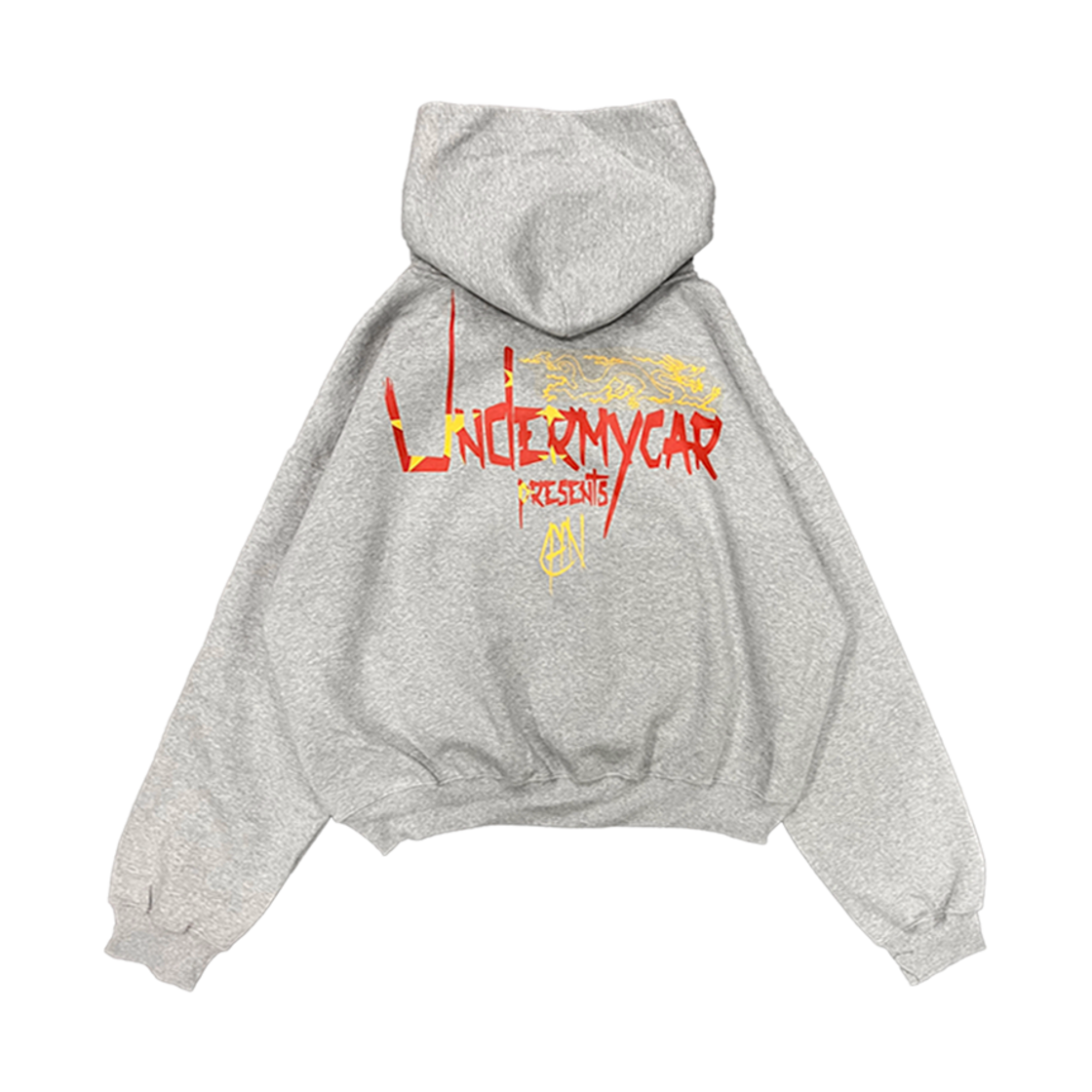 UMCPOCMGCHNH Undermycar POC CHN Flag Bonded Sweat Hoodie Melange Gray