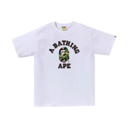 BAPE ABC Camo College T-Shirt White Green