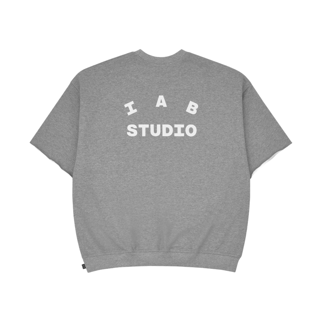 아이앱 스튜디오 헤비 숏슬리브 스웨트셔츠 그레이 - 23FW(IAB Studio Heavy Short Sleeve Sweatshirt Gray - 23FW)