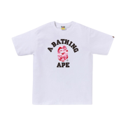 BAPE ABC Camo College T-Shirt White Pink