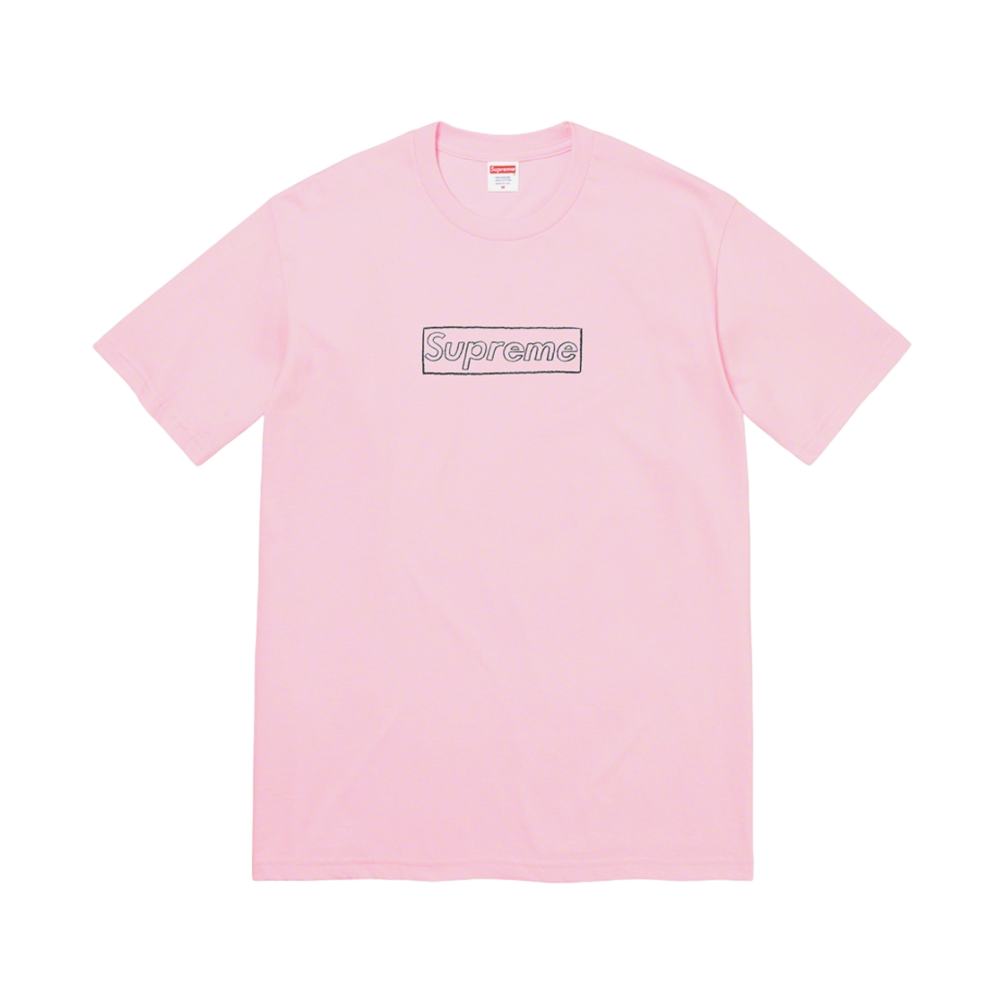 슈프림 x 카우스 초크 로고 티셔츠 라이트 핑크 - 21SS(Supreme x Kaws Chalk Logo T-Shirt Light Pink - 21SS) - 1