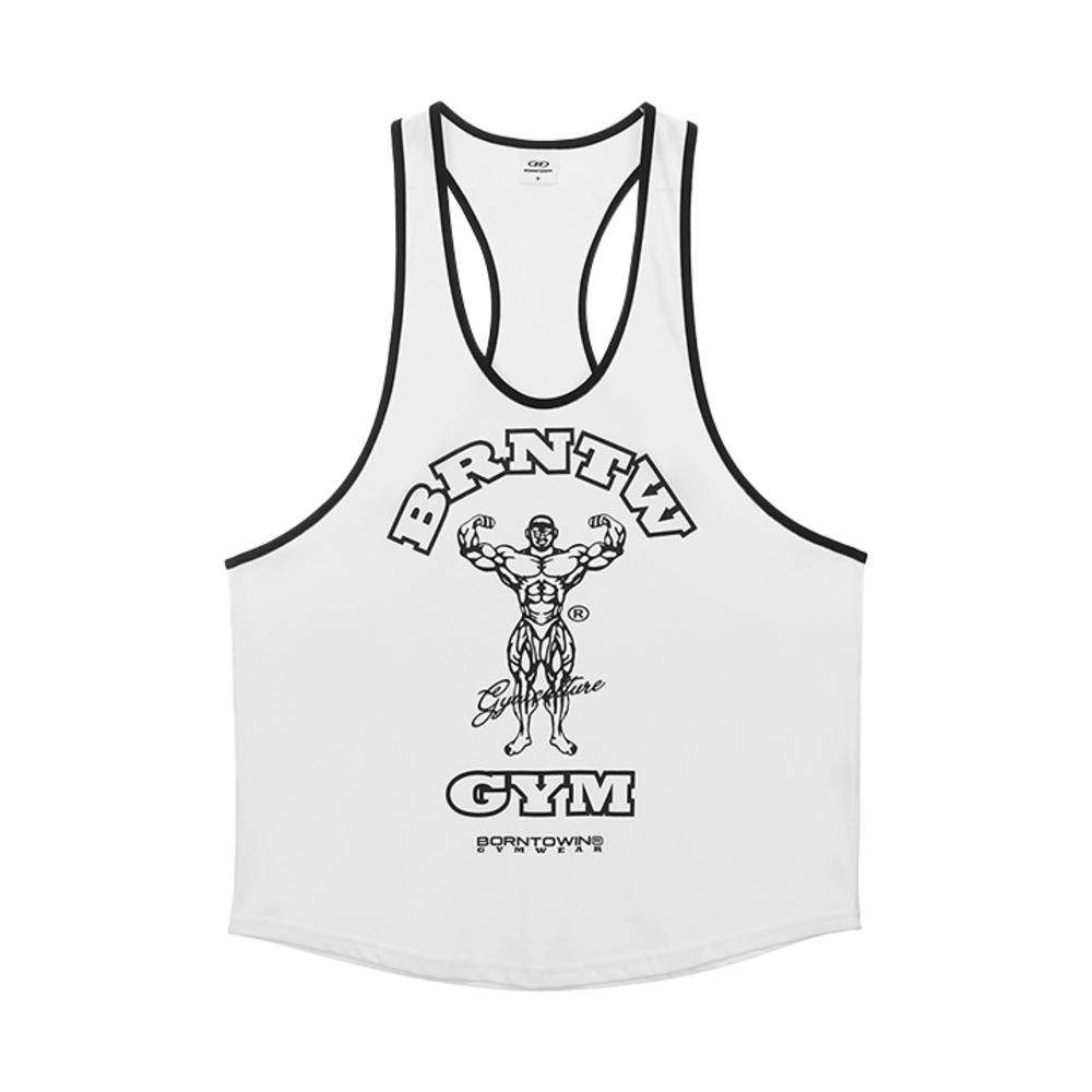 본투윈 레이즈본 뉴 딥 핏 슬리브리스 화이트