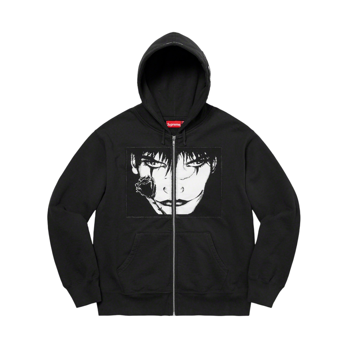 슈프림 x 더 크로우 집업 후드 스웨트셔츠 블랙 - 21FW(Supreme x The Crow Zip Up Hooded Sweatshirt Black - 21FW) - 1