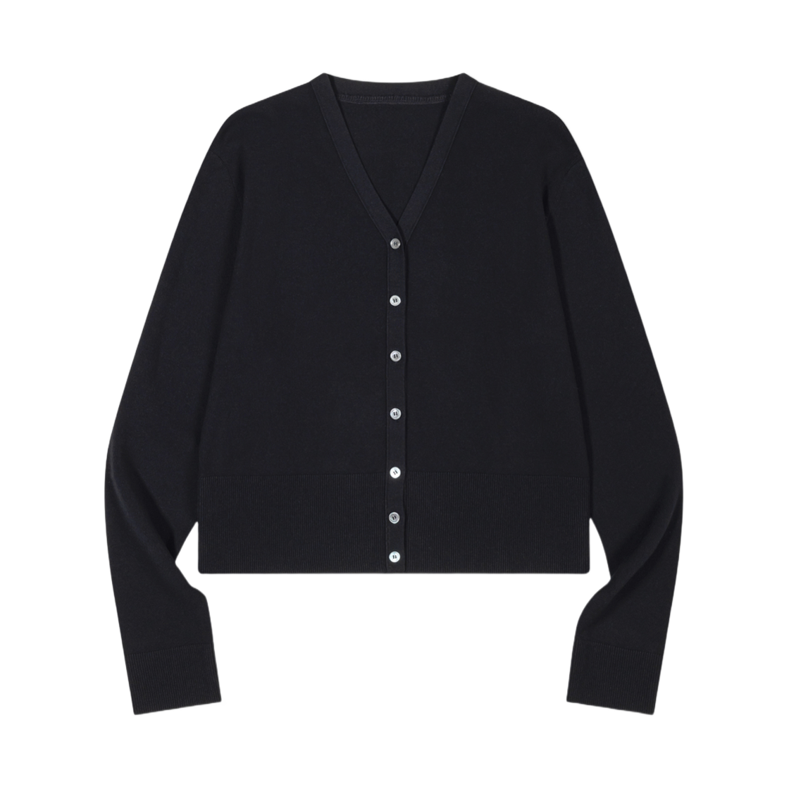 (W) 로우클래식 비스코스 가디건 블랙((W) Low Classic Viscose Cardigan Black)