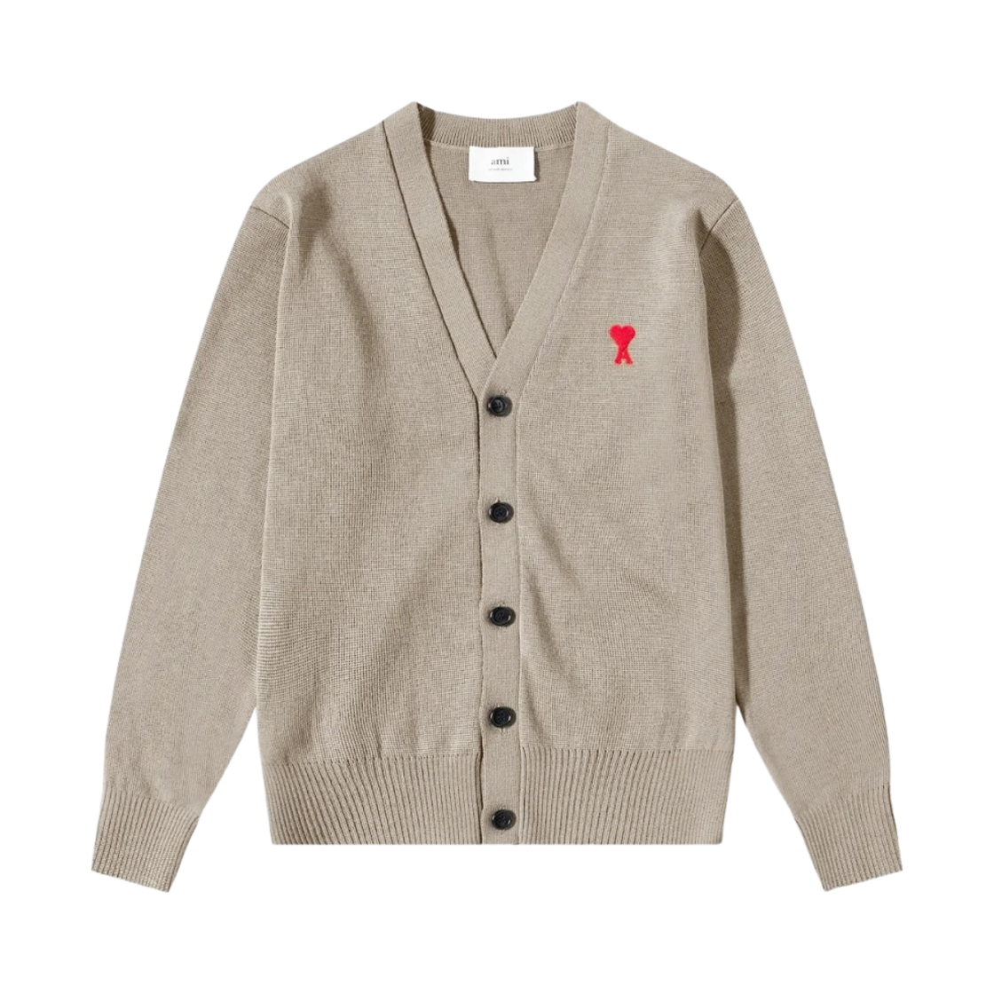 아미 스몰 하트 로고 울 가디건 베이지(AMI de Coeur Wool Cardigan Beige)