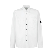 C.P. Company Gabardine Buttoned Shirt Gauze White - 23FW
