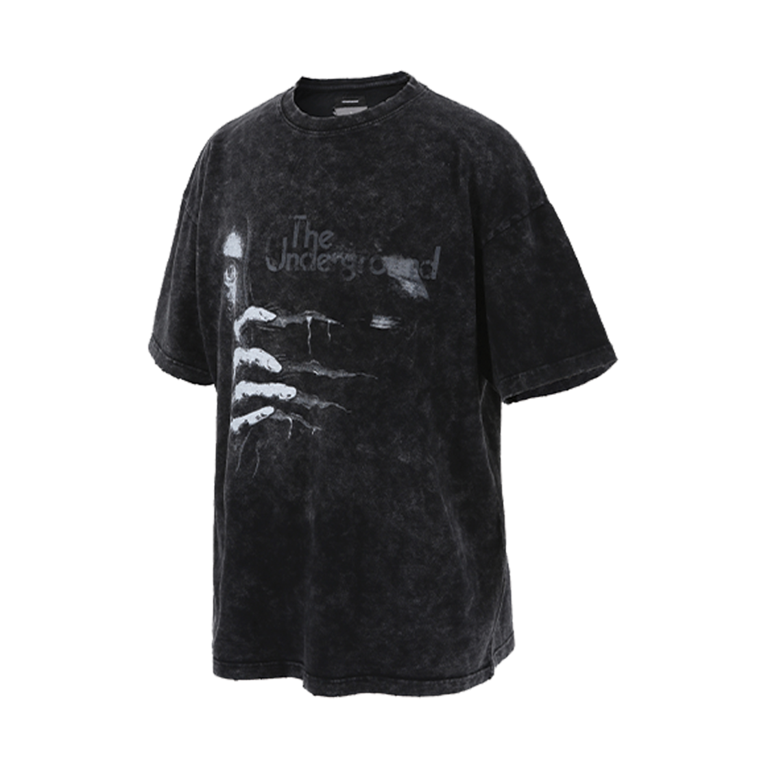 로어링라드 워시드 데미지 오버 티셔츠 블랙(ROARINGRAD Washed Damage Over T-Shirt Black)