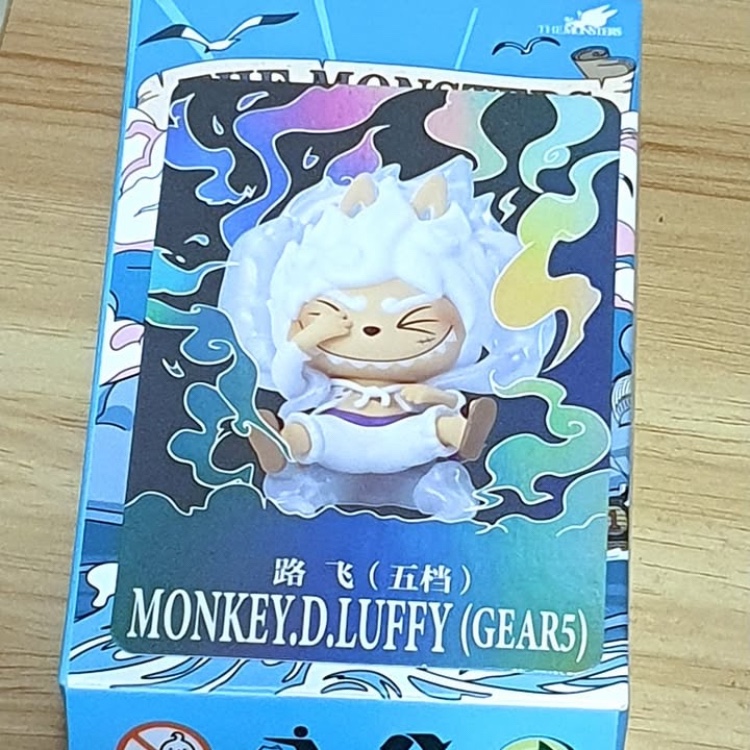 Pop Mart Labubu The Monsters x One Piece Series Figures Monkey.D.Luffy (Gear 5) (Opened Case) 착용 스타일