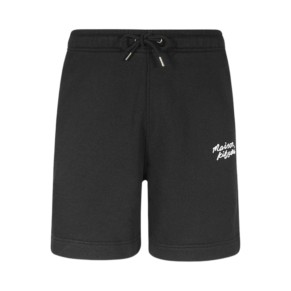 메종 키츠네 핸드라이팅 레귤러 조그 쇼츠 블랙 화이트(Maison Kitsune Handwriting Regular Jog Shorts Black White)