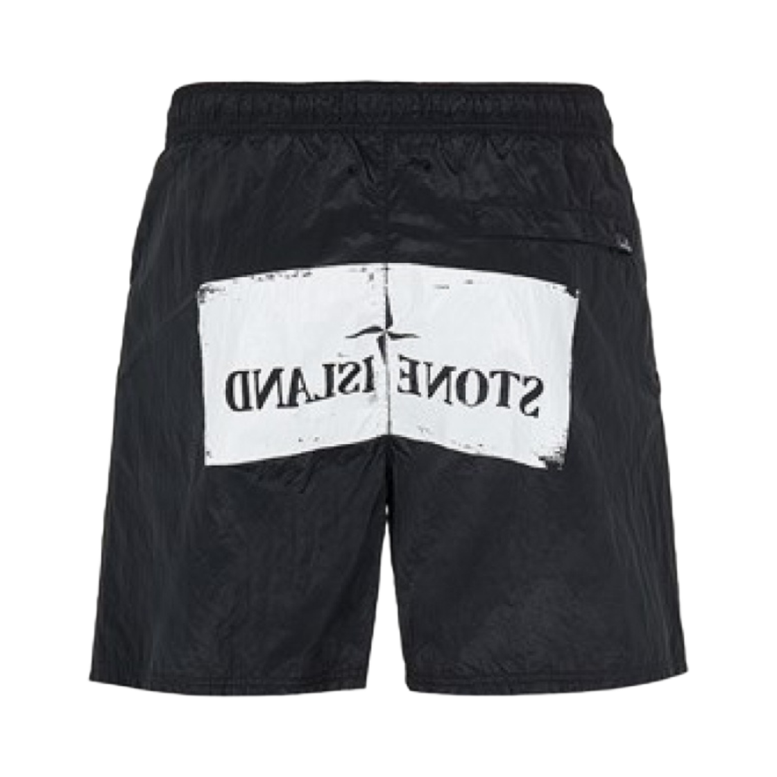 스톤 아일랜드 B0992 나일론 메탈 스텐실 프린트 스위밍 트렁크 블랙 - 21SS(Stone Island B0992 Nylon Metal Stencil Print Swimming Trunk Black - 21SS) - 2