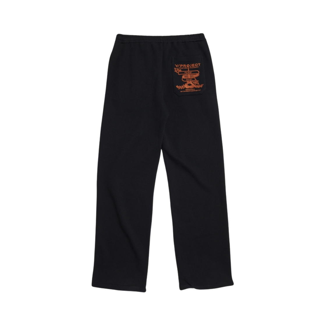 PANT102-S25 Y/Project Paris Best Embroidered Sweatpants Black - 23FW