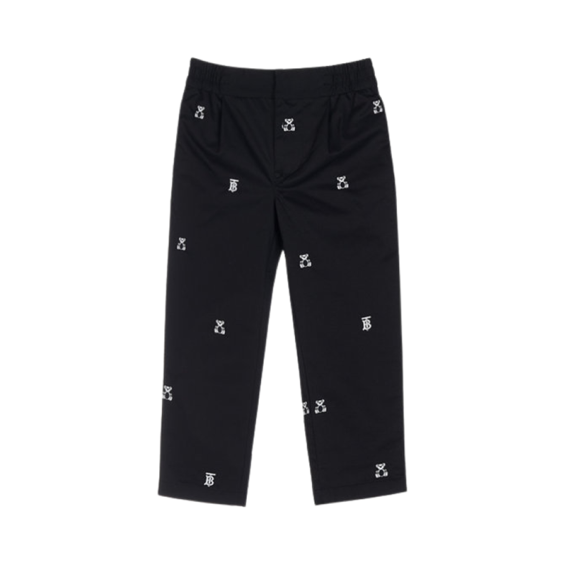 (키즈) 버버리 엠브로이더드 토마스 베어 코튼 조깅 팬츠 블랙((Kids) Burberry Embroidered Thomas Bear Cotton Jogging Pants Black)
