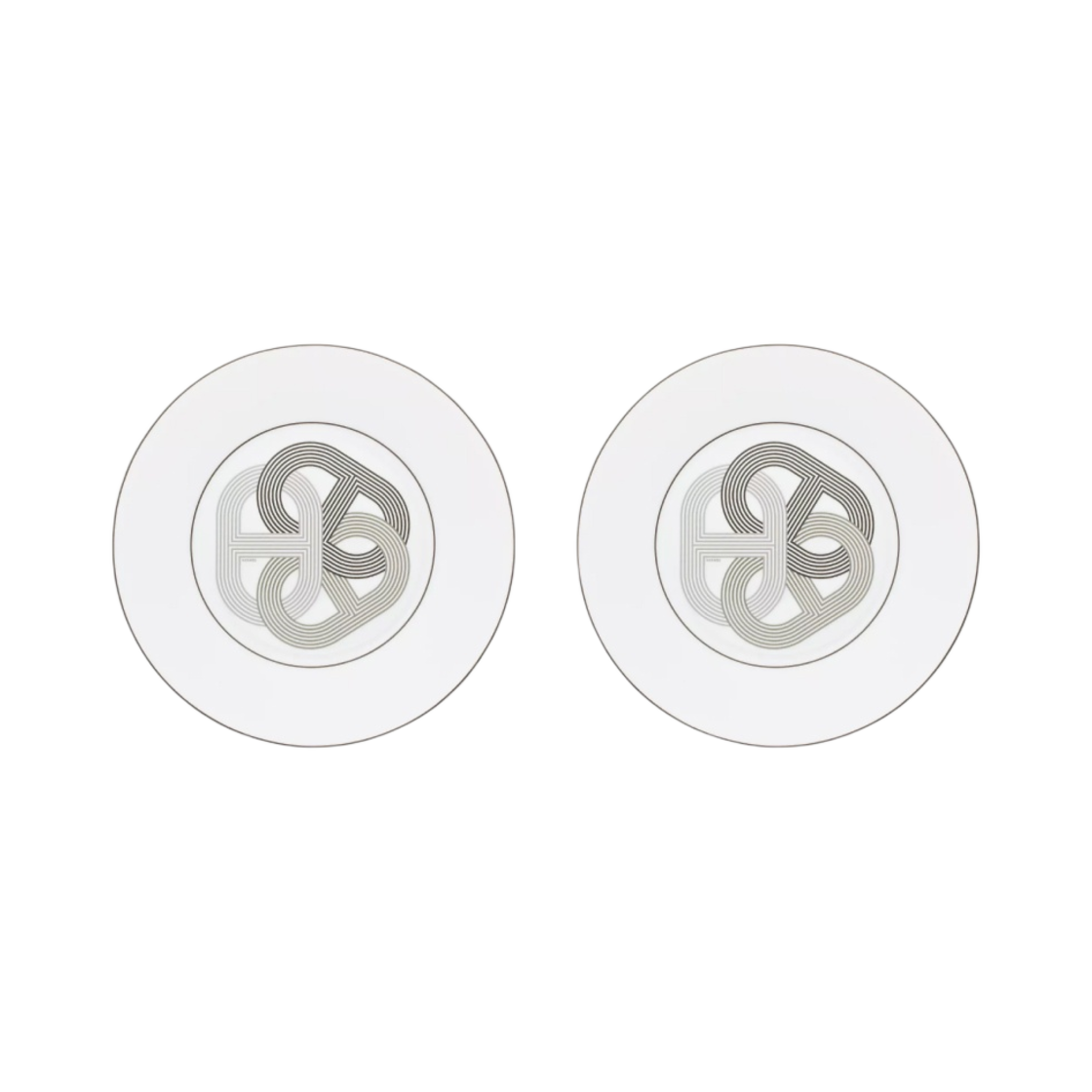 에르메스 랠리 24 라운드 플레이트 화이트 (2개입)(Hermes Rallye 24 Round Plate White (2 Plates)) - 1