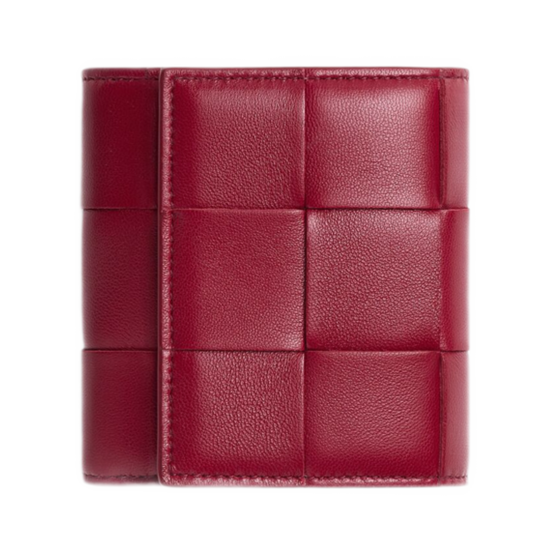 보테가 베네타 카세트 트라이폴드 지갑 오리가미 코인 지갑 다크 레드 블리스 워시드 | Bottega Veneta | KREAM