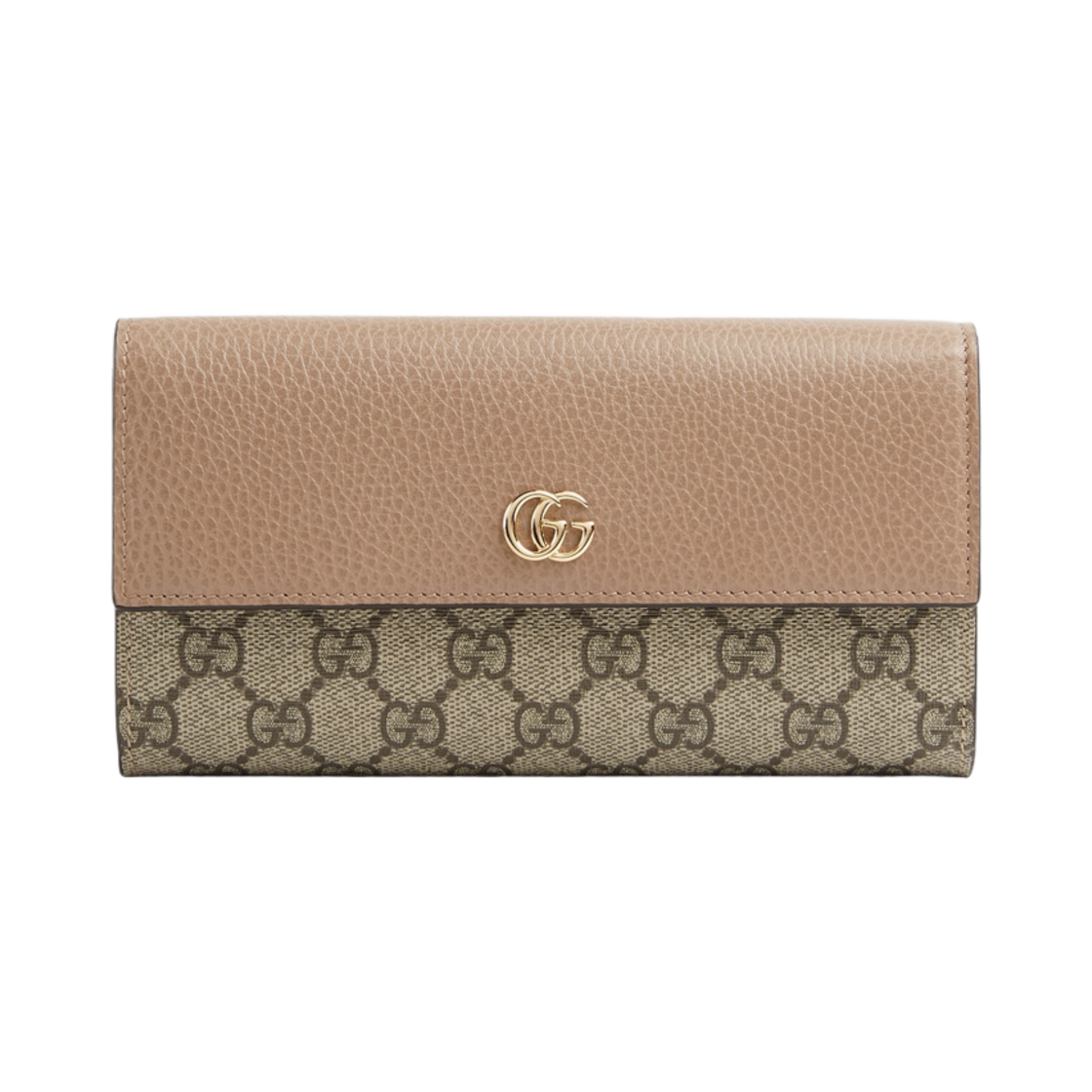 구찌 GG 마몽 컨티넨탈 지갑 더스티 핑크 레더 GG 슈프림(Gucci GG Marmont Continental Wallet Dusty Pink Leather GG Supreme) - 1