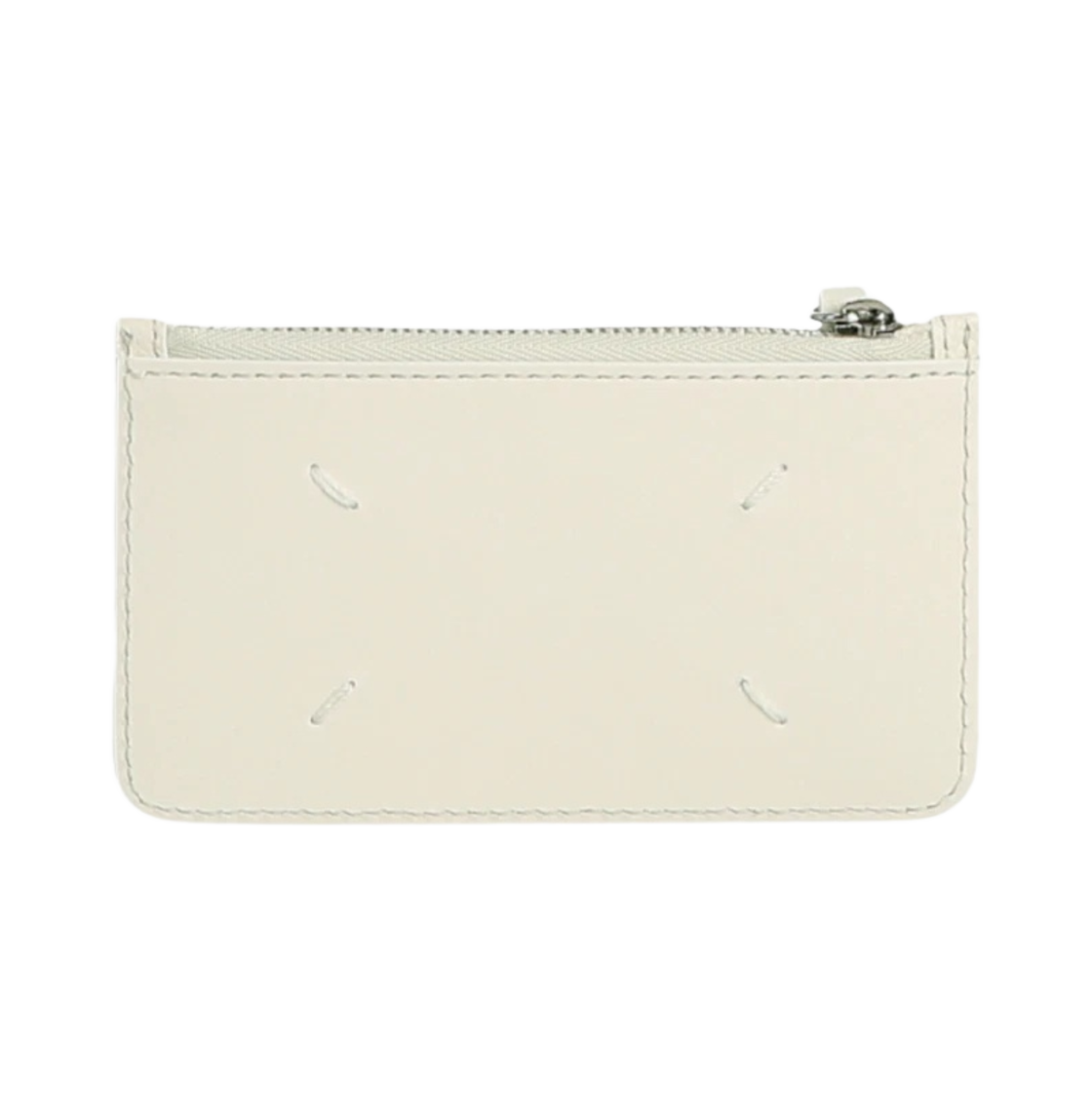 SA1VX0008P4745T1003 Maison Margiela Bovine Leather Zipped Card Holder White