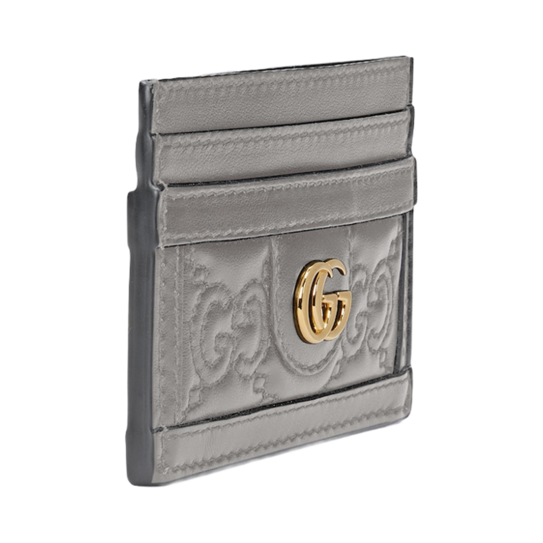 구찌 GG 마틀라세 카드 케이스 그레이 레더(Gucci GG Matelasse Card Case Grey Leather) - 2
