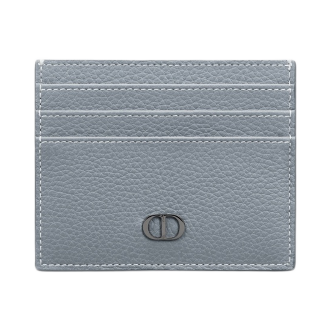 디올 카드 홀더 디올 그레이 그레인드 카프스킨 CD 아이콘 시그니쳐(Dior Card Holder Dior Gray Grained Calfskin CD Icon Signature) - 1