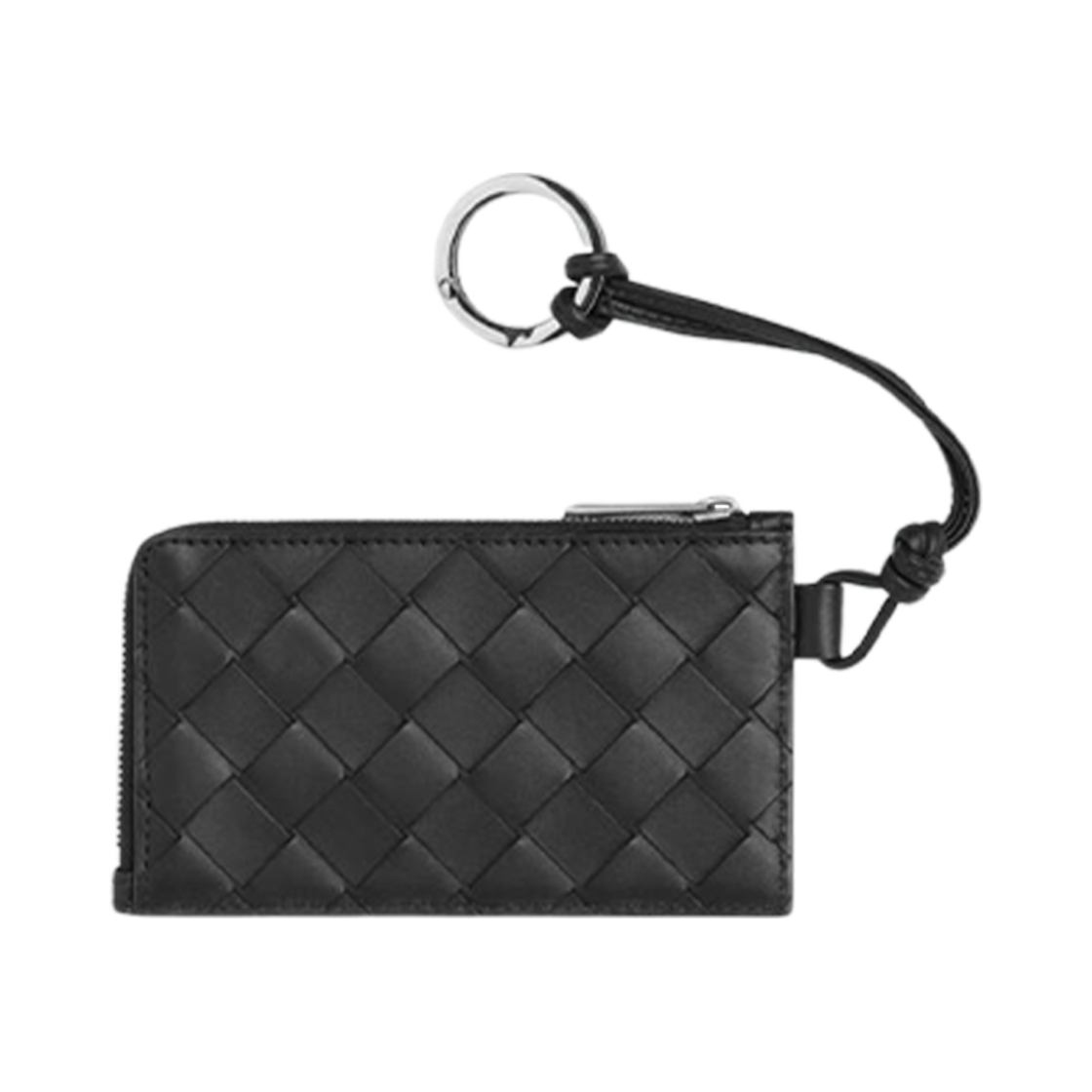 보테가 베네타 인트레치아토 L-지퍼 카드 홀더 온 스트랩 블랙(Bottega Veneta Intrecciato L-Zippered Card Holder On Strap Black) - 2