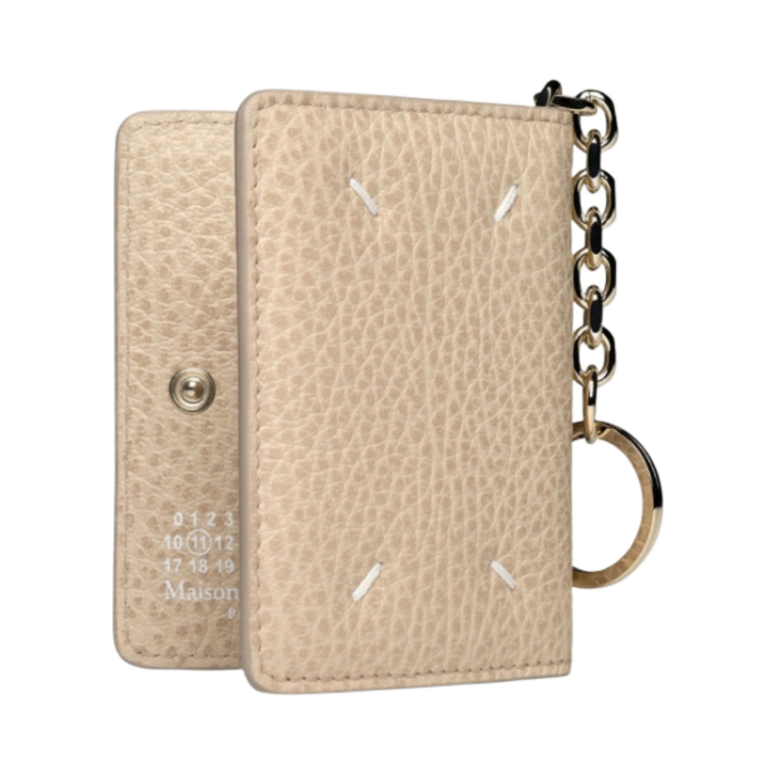S56UI0128P4455T2086 Maison Margiela Keyring Wallet Almond - 대표 이미지 #1