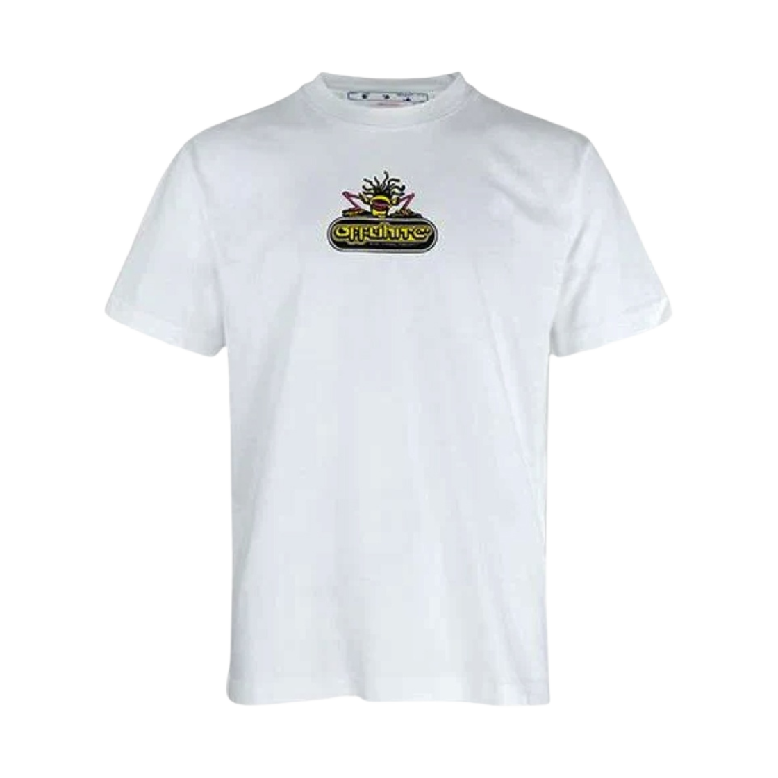 오프화이트 90's DJ 슬림 핏 티셔츠 화이트 푸시아(Off-White 90's DJ Slim Fit T-Shirt White/Fuchsia) - 2