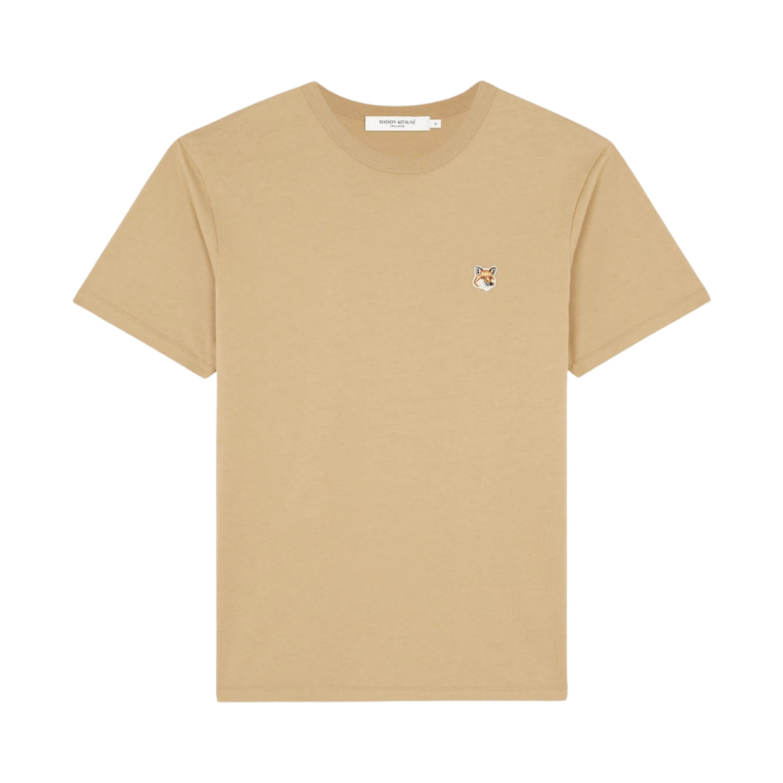 메종 키츠네 폭스 헤드 패치 클래식 티셔츠 베이지(Maison Kitsune Fox Head Patch Classic T-Shirt Beige) - 1