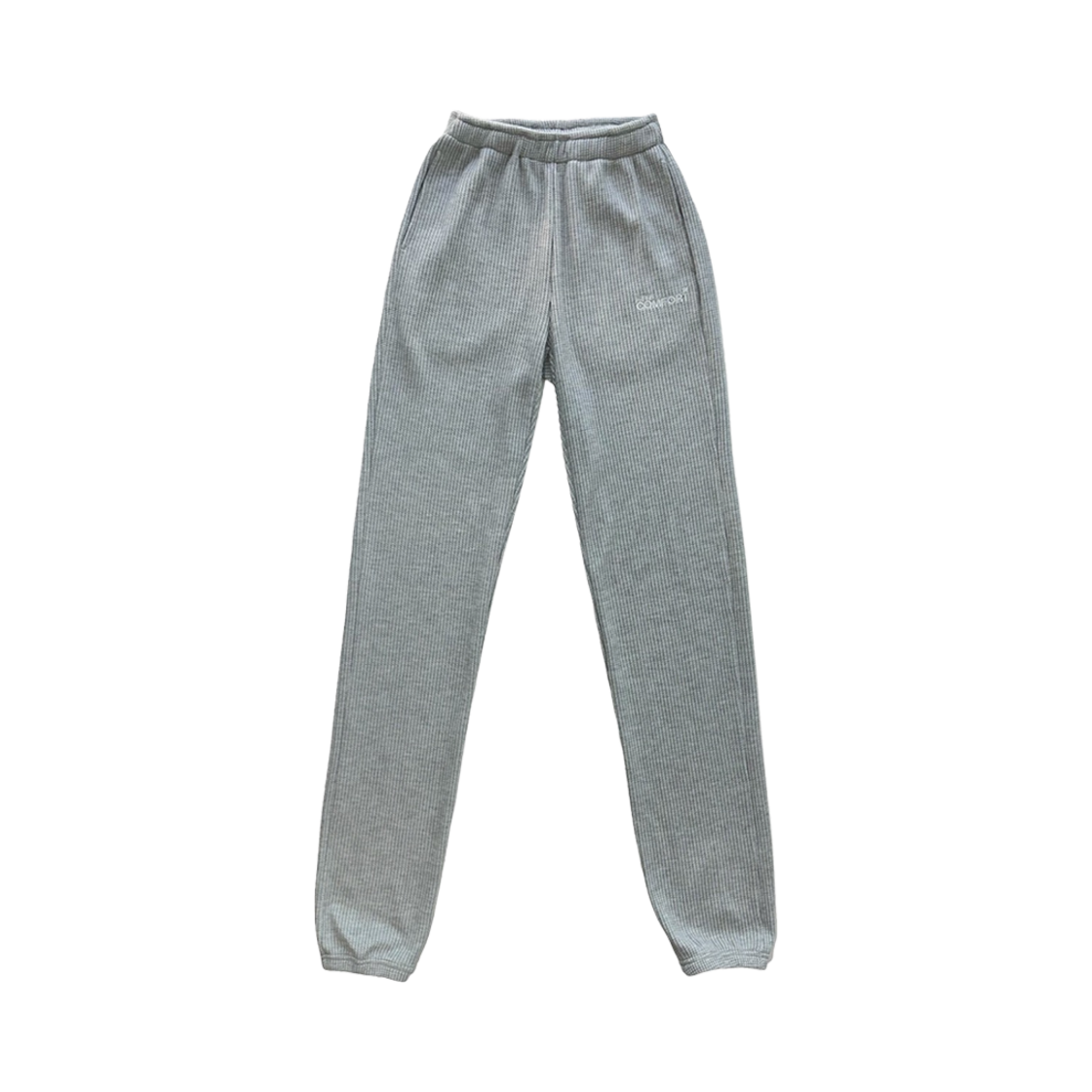 - (W) Jichoi Waffle Banding Pants Melange Grey