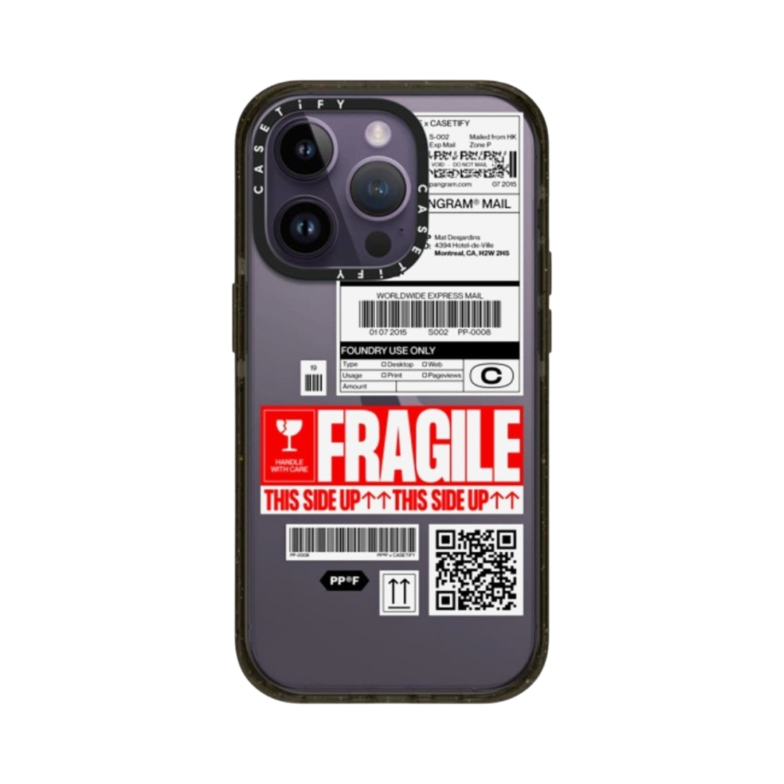 케이스티파이 아이폰 PP-0008 임팩트 케이스 클리어 블랙(Casetify iPhone PP-0008 Impact Case Clear Black) - 1