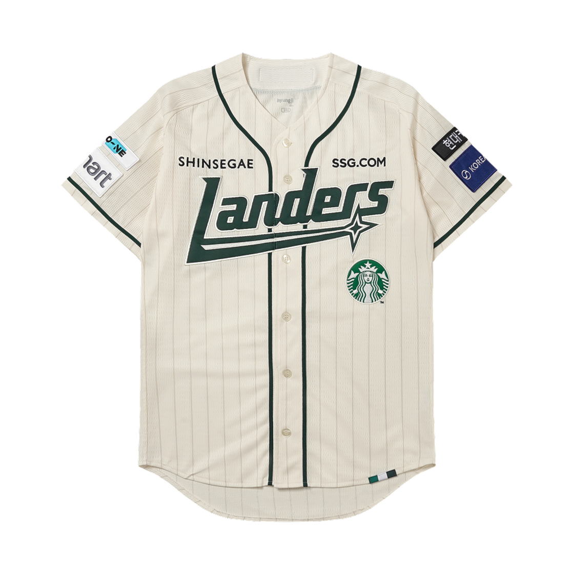 SSG 랜더스 x 스타벅스 25 스타벅스 데이 유니폼 아이보리 (논 마킹 버전)(SSG Landers x Starbucks 25 Starbucks Day Uniform Ivory (Non Marking Ver.))