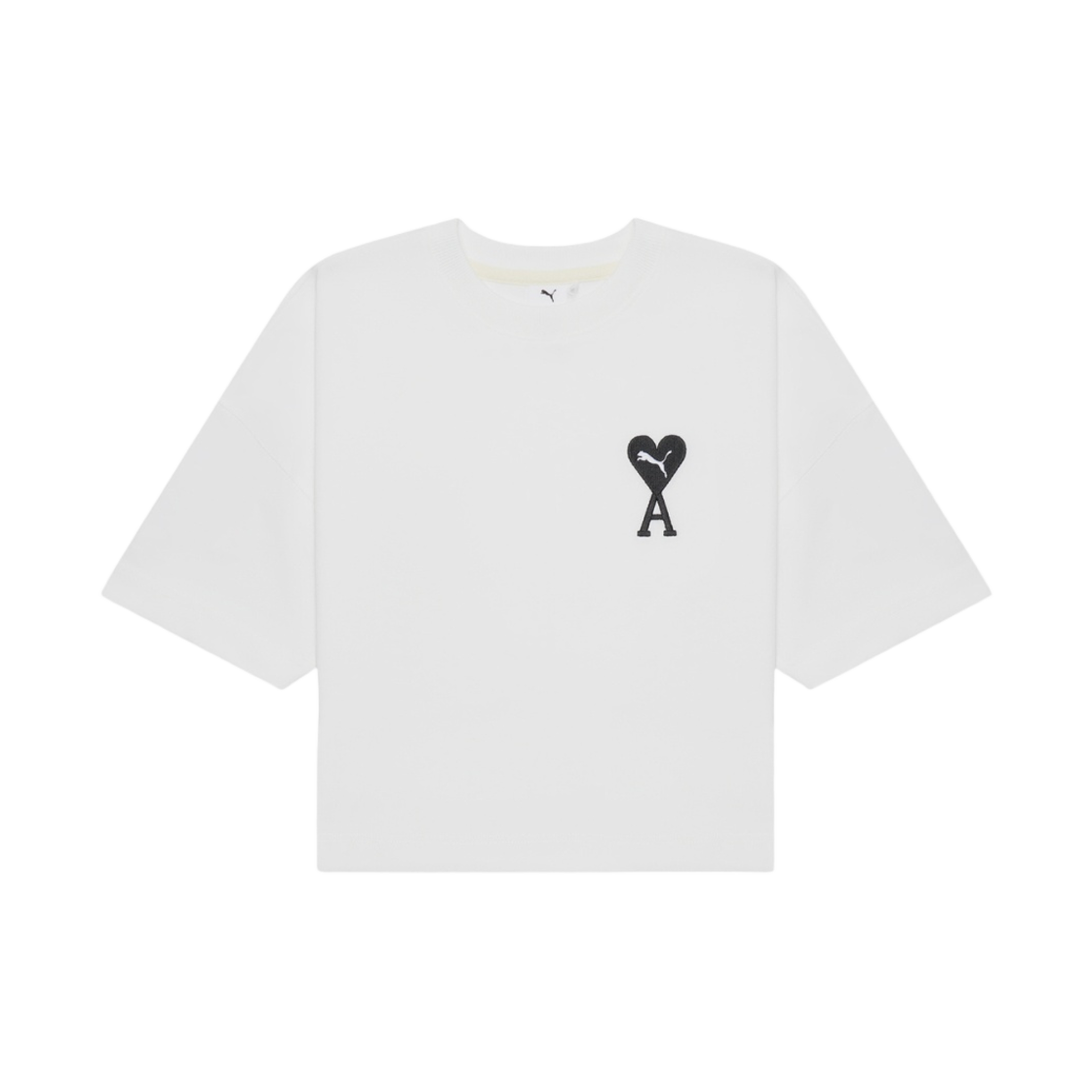 (W) 푸마 x 아미 그래픽 티셔츠 화이트((W) Puma x AMI Graphic T-Shirt White) - 1