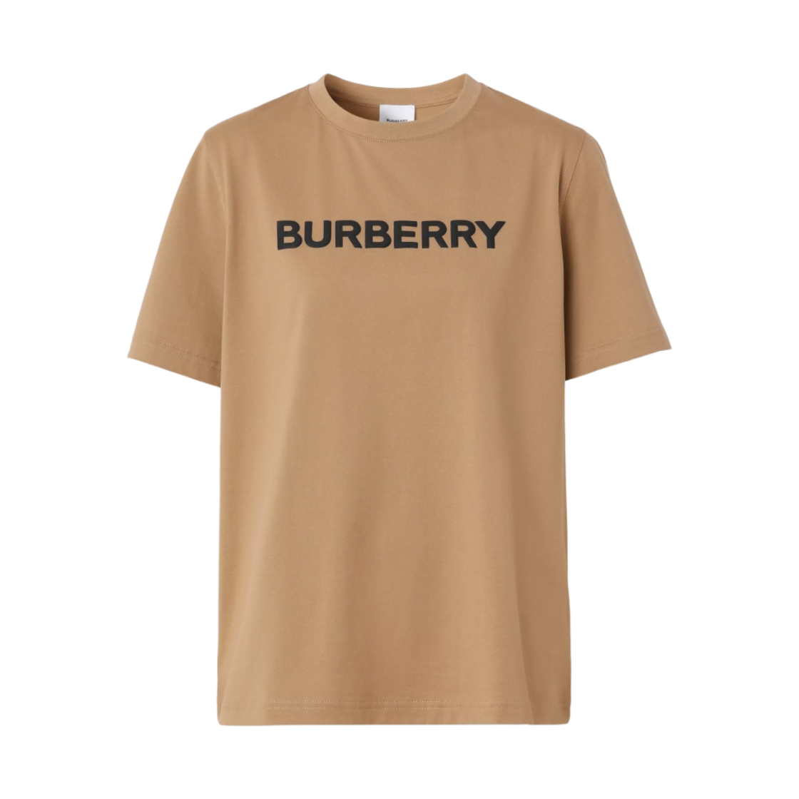 (W) 버버리 로고 프린트 코튼 티셔츠 카멜((W) Burberry Logo Print Cotton T-Shirt Camel) - 1