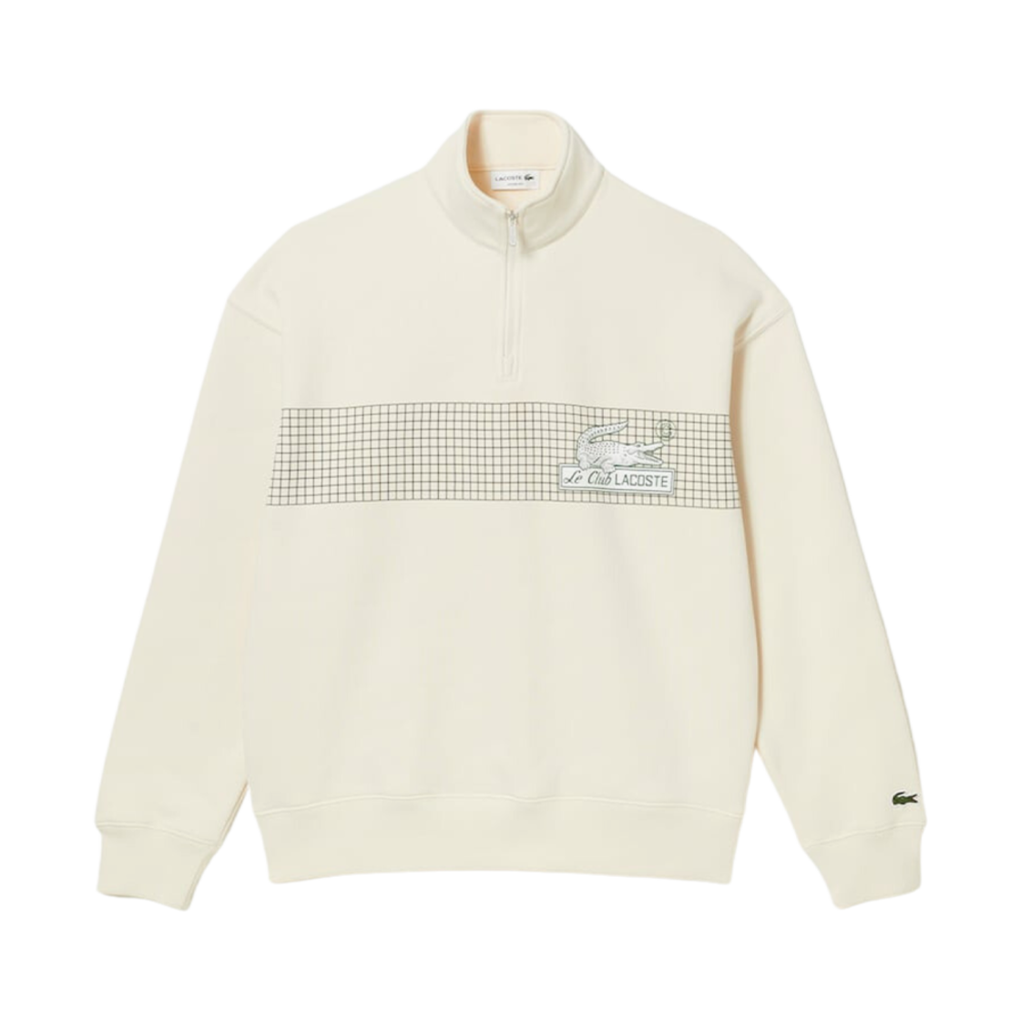 라코스테 네오 헤리티지 하프집업 스웨트셔츠 화이트(Lacoste Neo Heritage Half-Zip Sweatshirt White) - 1