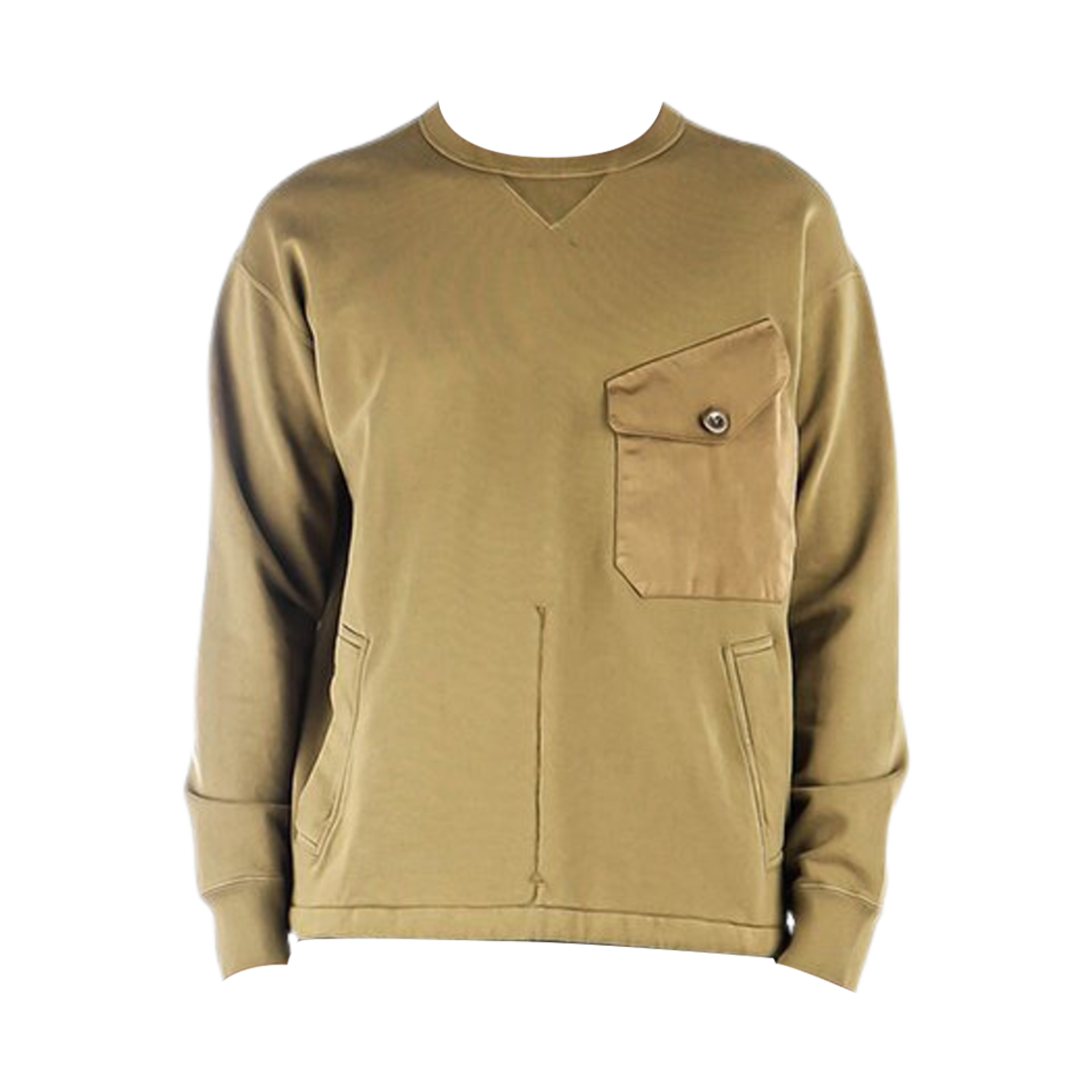 텐씨 펠파 지로콜로 스웨트셔츠 올리브 그린(Ten C Felpa Girocollo Sweatshirt Olive Green)