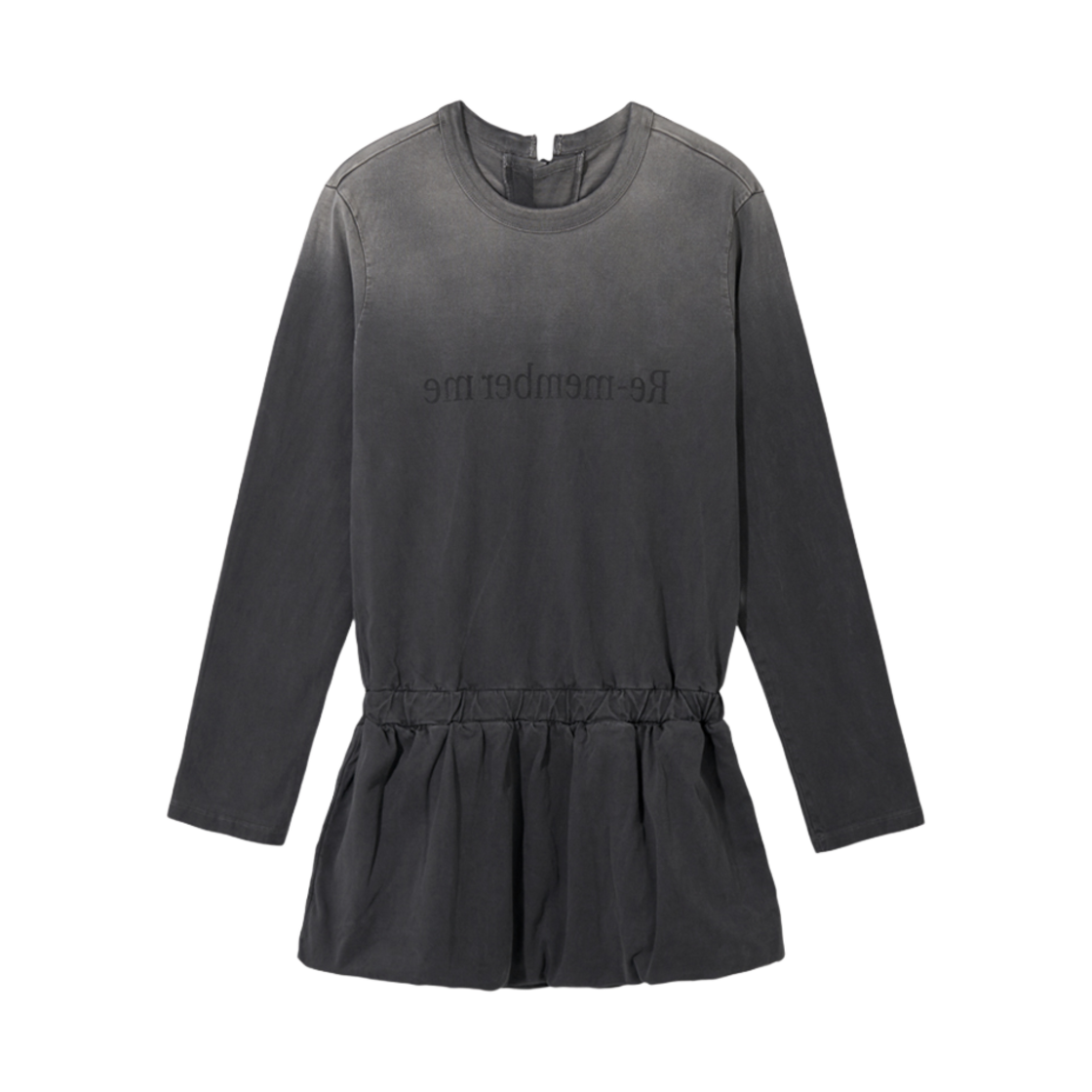 GY43DR001CC Gyeong Graphic Mini Dress Charcoal