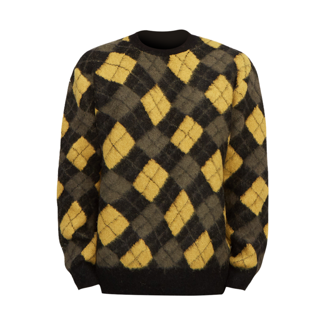 올 세인츠 피츠로이 크루넥 니트 블랙 골든 옐로우(All Saints Fitzroy Crew Neck Knit Black Golden Yellow)