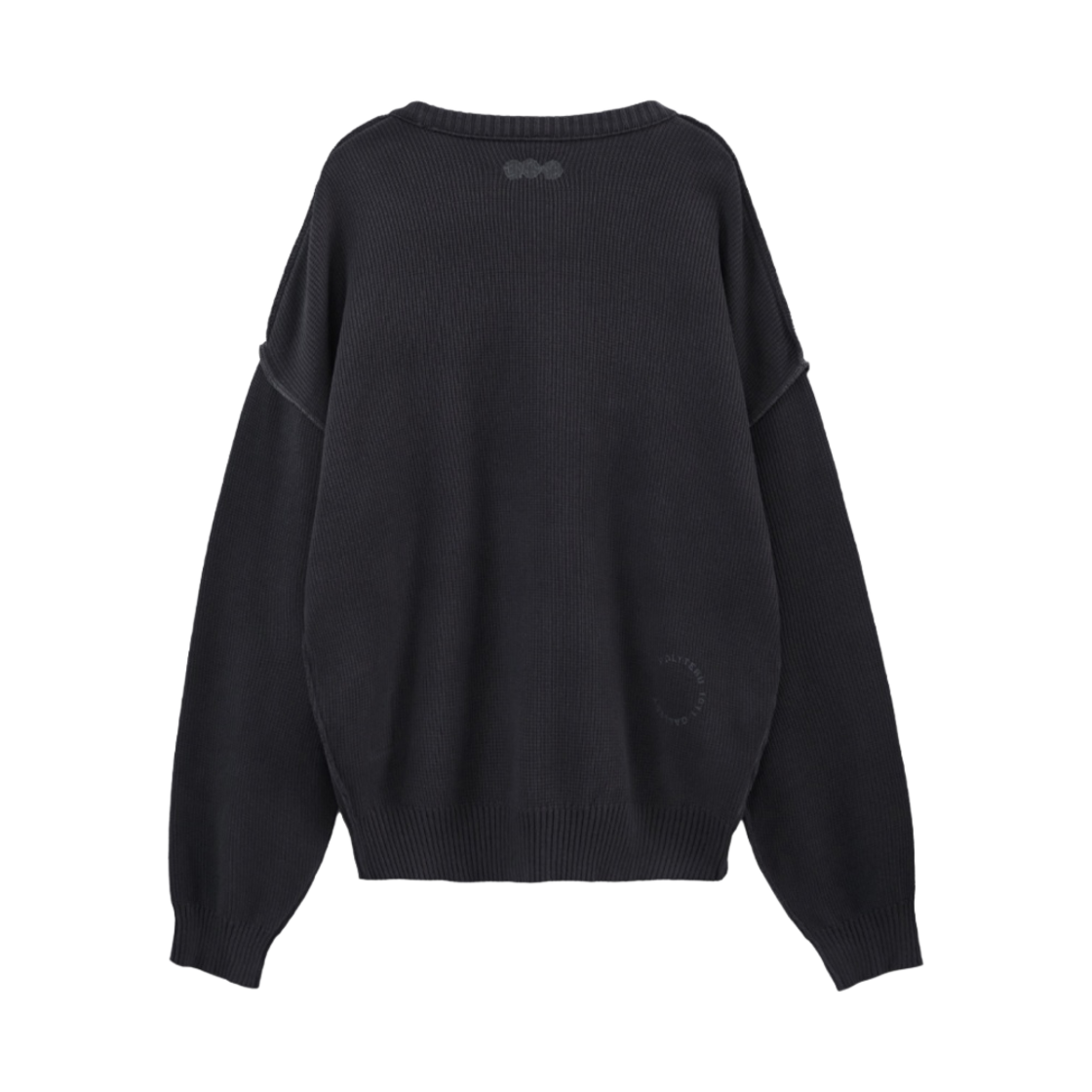 폴리테루 1011 리버스드 그래픽 와플 니트 차콜 - 24SS(Polyteru 1011 Reversed Graphic Waffle Knit Charcoal - 24SS) - 2
